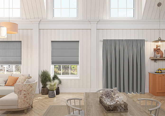 Akoya Faux Silk, Lustre Steel Grey - Made to Measure Curtain - Image 16